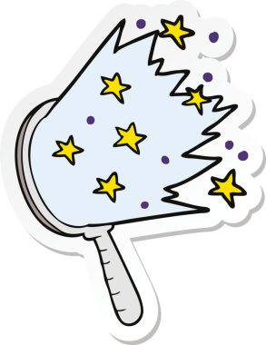 Bir insan tarafından çizilmiş sihirli bir aynanın çıkartması.