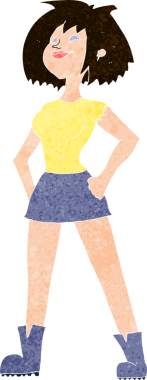 Bir insan tarafından çizilmiş yetenekli bir kadın.