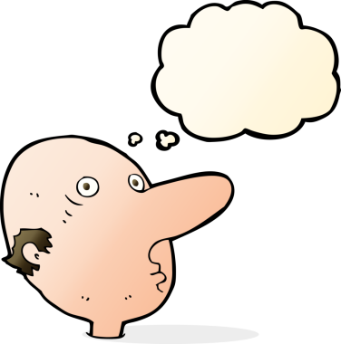 Bir insan tarafından çizilmiş düşünce balonlu kel bir adam.