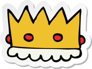 Bir insan tarafından çizilmiş bir karikatür tacı.