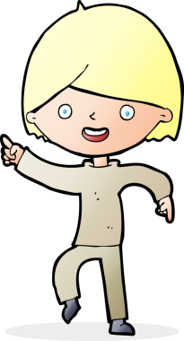 Bir insan tarafından çizilmiş çizgi filmci.