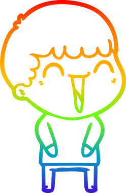 Bir insan tarafından çizilmiş mutlu bir adamın çizgi çizimi.