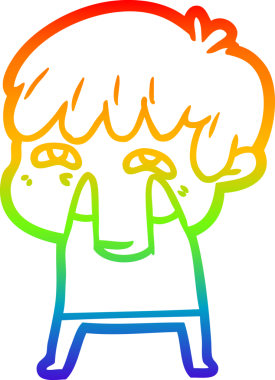 Gökkuşağı gradyanı çizimi Bir insan tarafından çizilmiş tuhaf bir çizgi