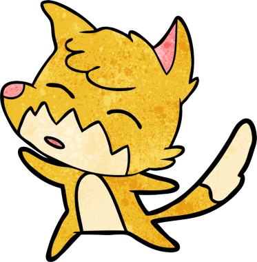 bir insan tarafından çizilmiş tilki çizgi filmi