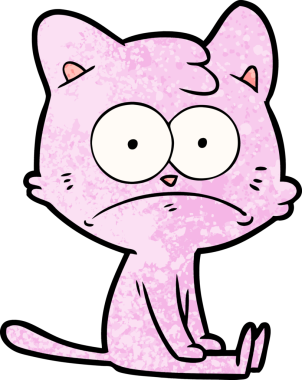 bir insan tarafından çizilmiş sinirli bir kedi.