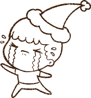 Bir insan tarafından çizilmiş Noel Adamı Kömürü