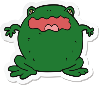 Bir insan tarafından çizilmiş bir karikatür çıkartması.