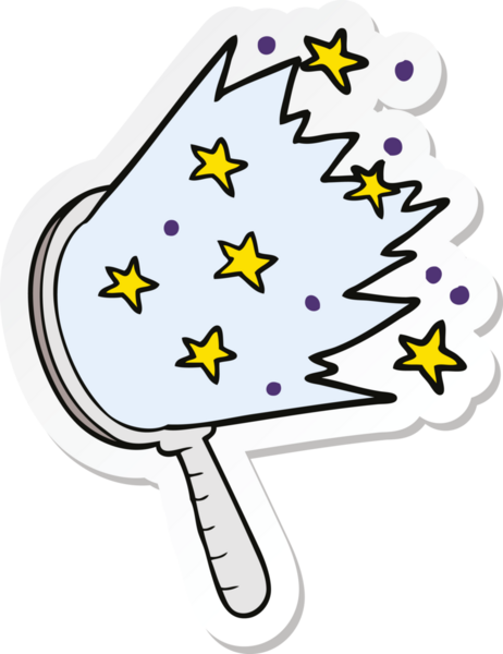 Bir insan tarafından çizilmiş sihirli bir aynanın çıkartması.