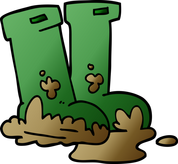 Bir insan tarafından çizilmiş karikatür Wellingtons.