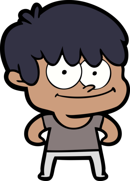 Bir insan tarafından çizilmiş mutlu çizgi film adamı.