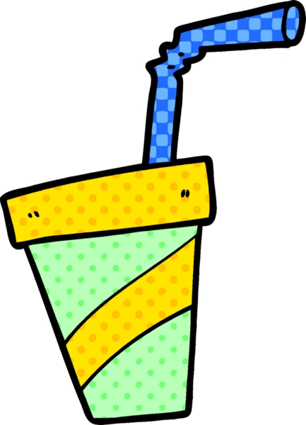 Bir insan tarafından çizilmiş gazoz içeceği.