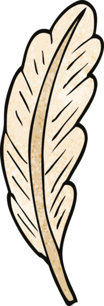 karikatür beyaz tüy bir insan tarafından çizildi