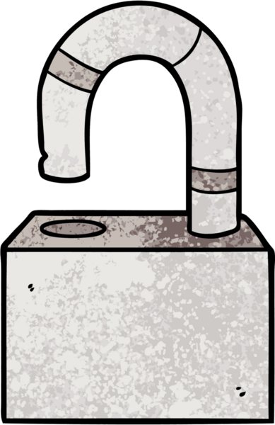 Bir insan tarafından çizilmiş asma kilit.