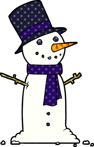 bir insan tarafından çizilmiş kardan adam çizgi filmi