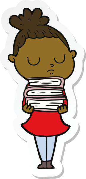 Bir insan tarafından çizilmiş bir karikatür çıkartması.