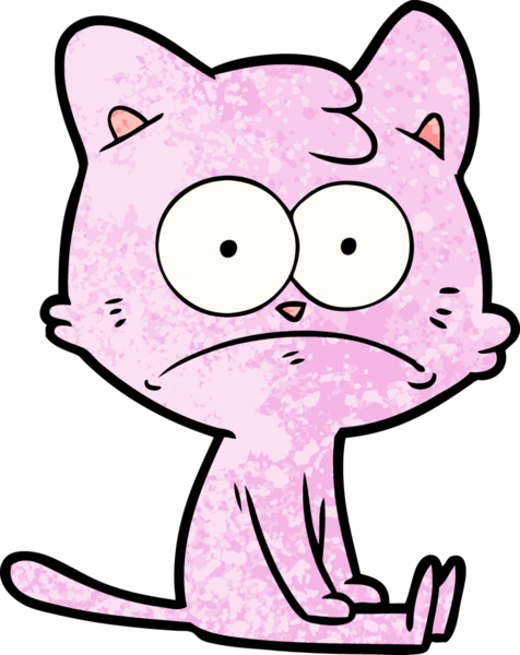 bir insan tarafından çizilmiş sinirli bir kedi.