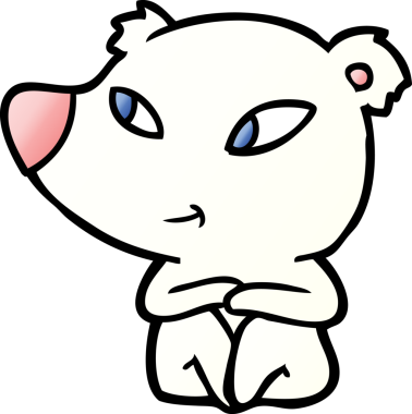 Bir insan tarafından çizilmiş kutup ayısı karikatürü