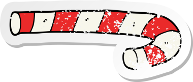 Bir insan tarafından çizilmiş karikatür şeker kamışının sıkıntılı çıkartması