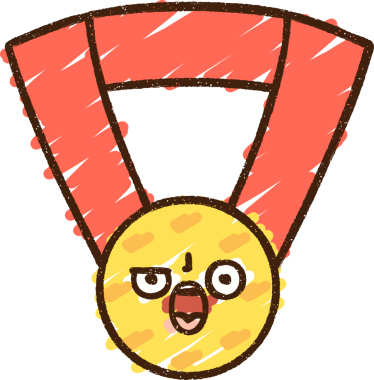 Bir insan tarafından çizilen Altın Madalya Tebeşiri