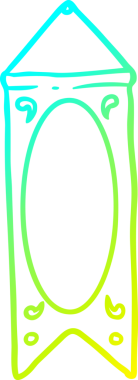 Bir insan tarafından çizilmiş soğuk gradyan bir kraliyet sancağının çizimi