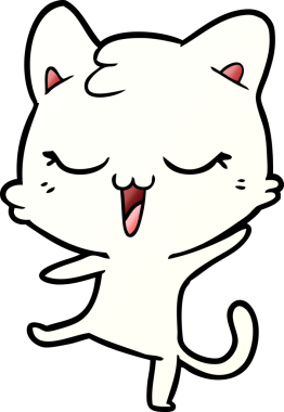 Bir insan tarafından çizilmiş çizgi film kedisi.