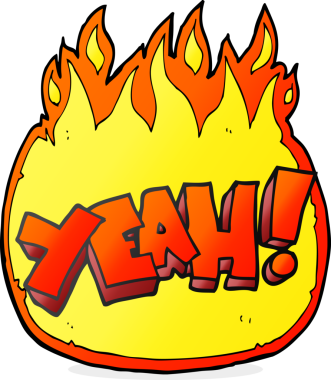 Evet! Bir insan tarafından çizilmiş serbest çizgi film çığlığı.