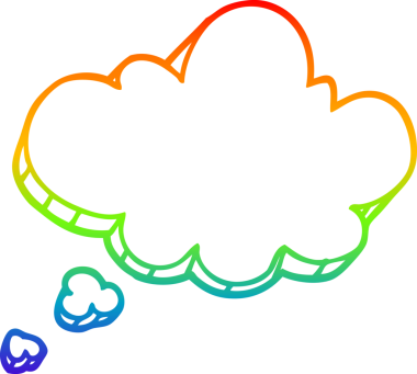 gökkuşağı gradyan çizgi çizimi bir insan tarafından çizilmiş bir çizgi ifade kabarcığı