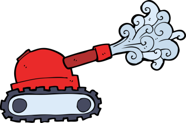 bir insan tarafından çizilmiş karikatür tankı