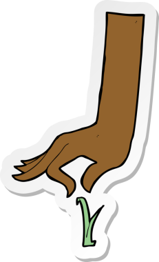 Bir insan tarafından çizilmiş çim biçme çubuğu.