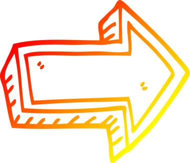 Bir insan tarafından çizilen çizgi film okunun sıcak gradyan çizimi