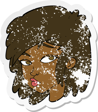 Bir insan tarafından çizilmiş garip bir karikatürün gerilimli yapıştırması.