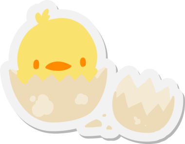 Bir insan tarafından çizilmiş karikatür pilici çıkartması.