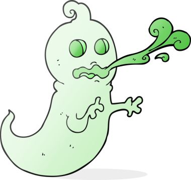 Bir insan tarafından çizilmiş serbest çizim sümüksü hayalet.