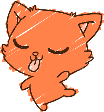 Bir insan tarafından çizilen Kedi Tebeşiri