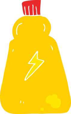 Bir insan tarafından çizilen güneş losyonunun düz renk çizimi