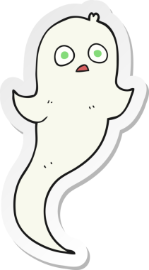 Bir insan tarafından çizilmiş cadılar bayramı hayaletinin çıkartması.