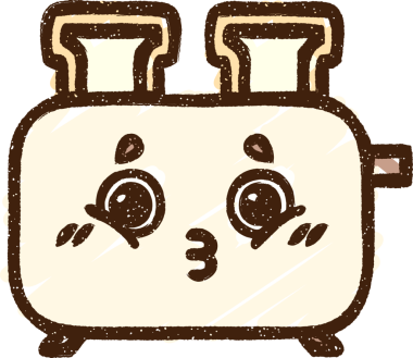 Bir insan tarafından çizilen tost makinesi tebeşiri