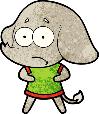 bir insan tarafından çizilmiş belirsiz bir fil.