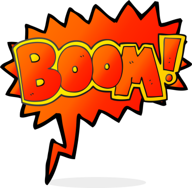 Bir insan tarafından çizilmiş serbest konuşma balonu çizgi film patlama sembolü