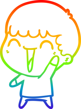 Bir insan tarafından çizilmiş mutlu bir adamın çizgi çizimi.