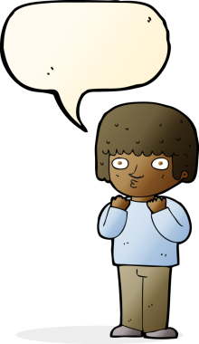 Bir insan tarafından çizilen konuşma baloncuğu ile bir adamı şaşırtan çizgi film.