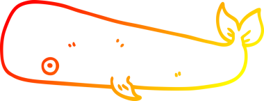 Bir insan tarafından çizilmiş karikatür balinası çizimi