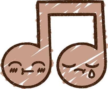 Bir insan tarafından çizilen Müzik Notu Tebeşiri