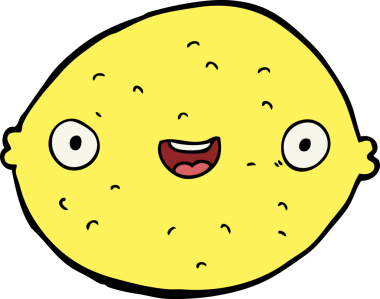 bir insan tarafından çizilmiş limon karikatürü