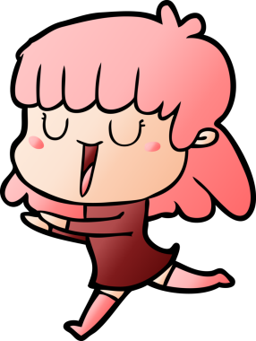 Bir insan tarafından çizilmiş karikatür kadın.