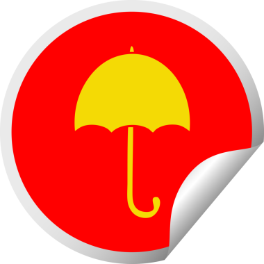 Bir insan tarafından çizilmiş açık şemsiye çizimi