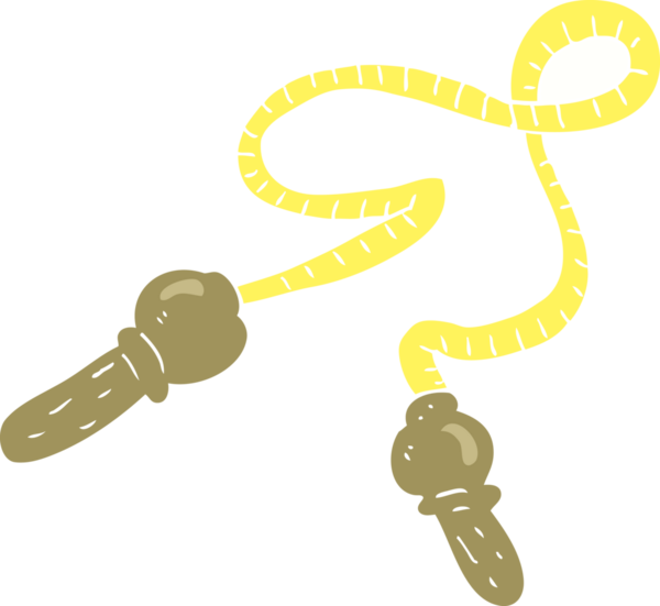 Bir insan tarafından çizilen halatın düz renk çizimi