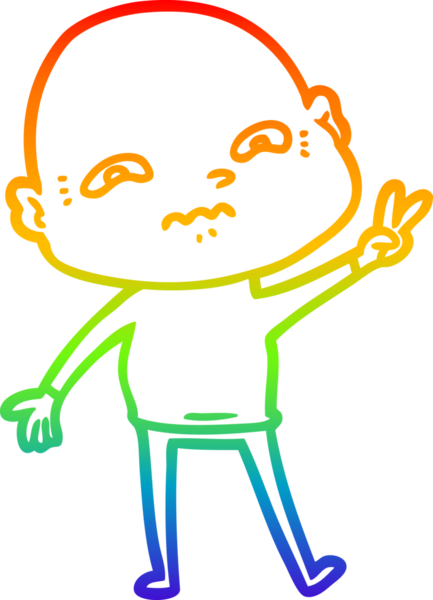 gökkuşağı gradyanı çizimi bir insan tarafından çizilmiş gergin bir adamın çizimi