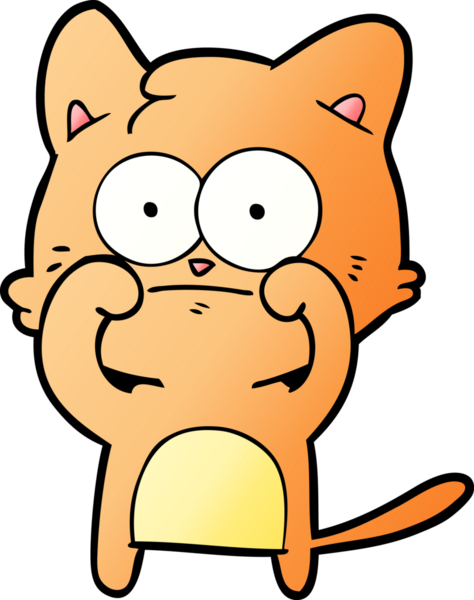 bir insan tarafından çizilmiş sinirli bir kedi.