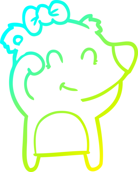 Bir insan tarafından çizilmiş bir dişi ayı çizgi filmi.